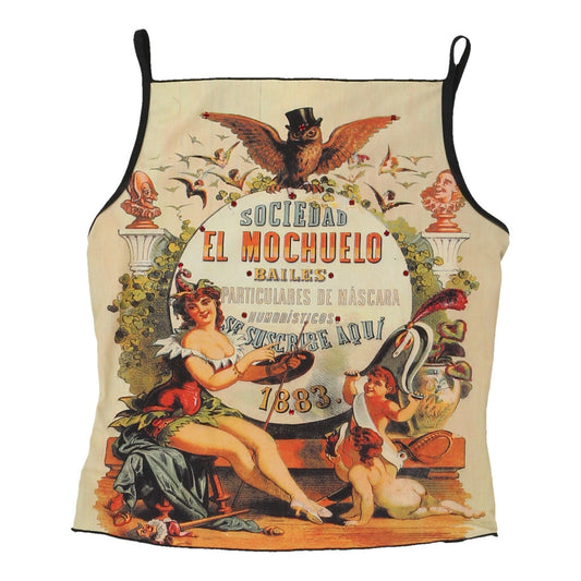 Vintage multicoloured Y2K Vagrant American Line Cami Top - womens small