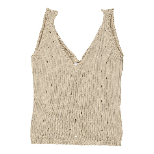 Vintage beige Unbranded Crochet Top - womens medium