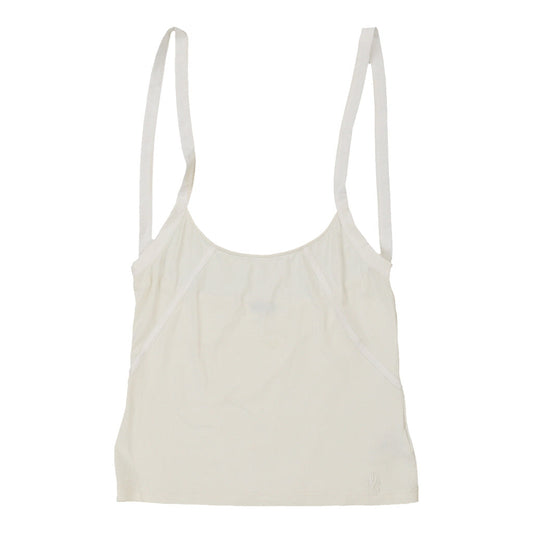Vintage white Y2K Versace Cami Top - womens large