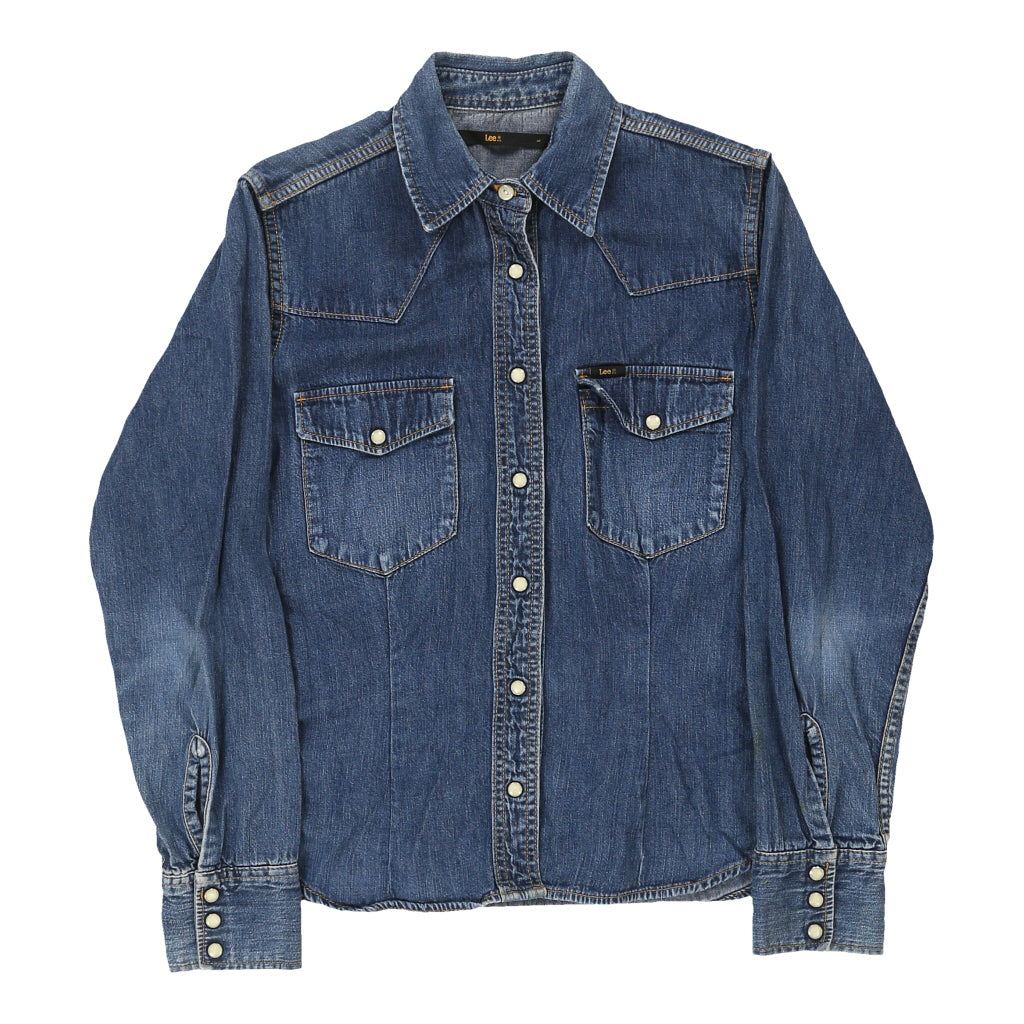 Vintage blue Lee Denim Shirt - womens large
