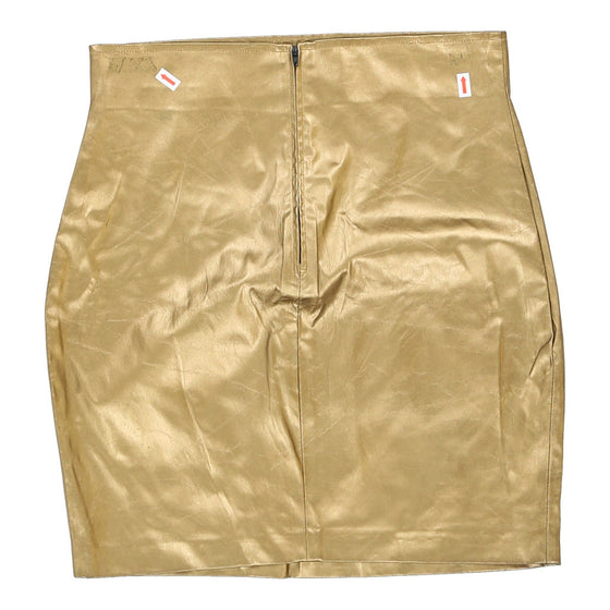 Vintage gold Mode O See Mini Skirt - womens 27" waist