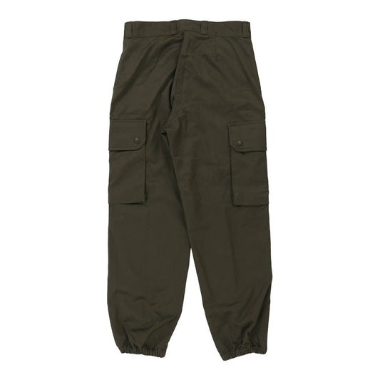 Vintage French Army 1980's Socovet Cargo Trousers - 28W UK 8 Khaki Cotton