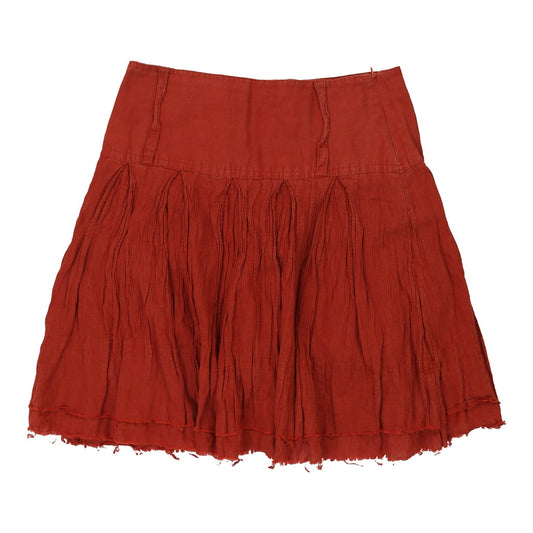 Vintage Extyn Mini Skirt - Medium Red Cotton