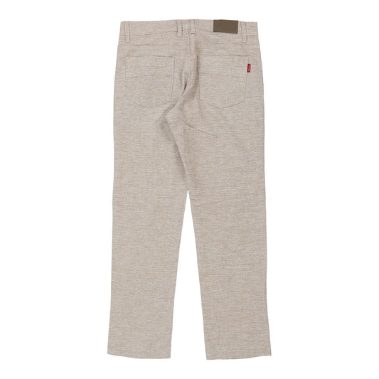 Vintage Jeans Fashion Trousers - 31W UK 12 Beige Cotton