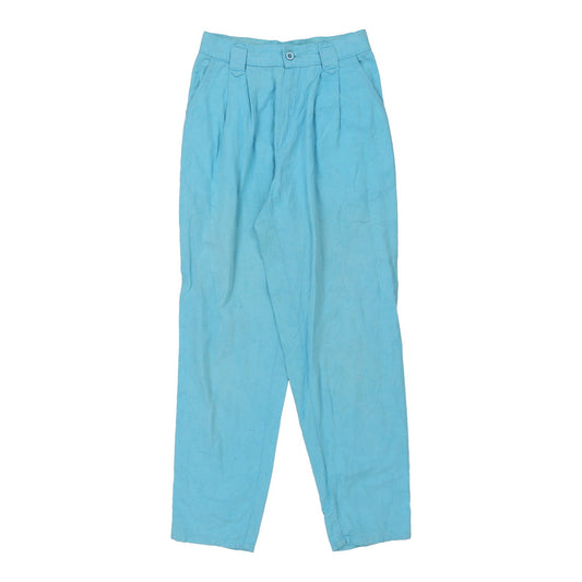 Vintage Benetton Trousers - 24W UK 6 Blue Cotton