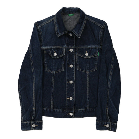 Vintage Benetton Denim Jacket - Medium Blue Cotton