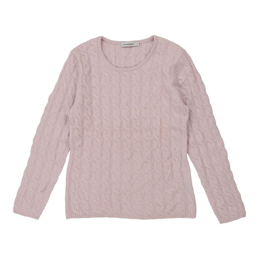 Vintage Pure Cashmere Jumper - Large Pink Cashmere