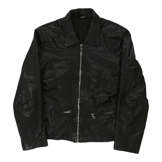 Vintage black 1957 Leather Jacket - womens small