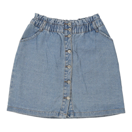 Vintage light wash Unbranded Denim Skirt - womens x-large