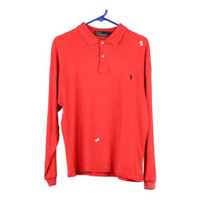  Vintage red Bootleg Ralph Lauren Long Sleeve Polo Shirt - mens large
