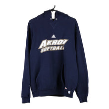  Vintage navy Akron Softball Bootleg Adidas Russell Athletic Hoodie - mens large