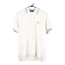  Vintage white Bootleg John Ashfield Polo Shirt - mens large
