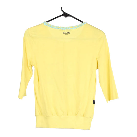 Vintage yellow Bootleg Moschino T-Shirt - womens small