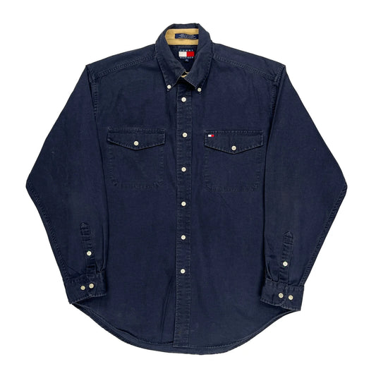 Tommy Hilfiger Shirt - Medium Navy Cotton