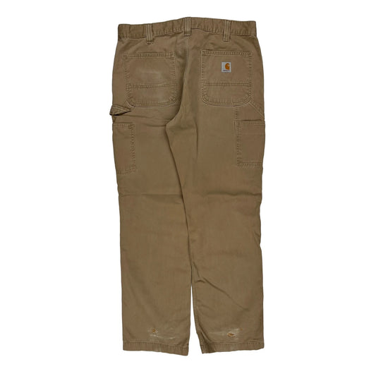 Carhartt Carpenter Trousers - 35W 31L Khaki Cotton