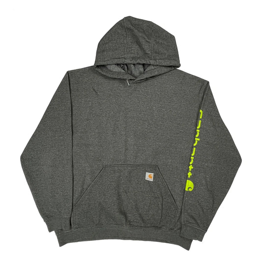 Vintage Carhartt Hoodie - XL Gray Cotton Blend