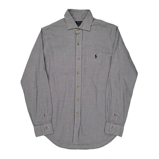Polo By Ralph Lauren Checked Shirt - Small Gray Cotton