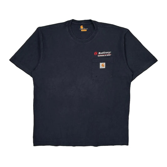 Xcel Energy Carhartt T-Shirt - Large Navy Cotton