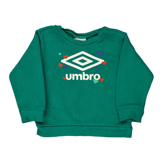 Age 5 Umbro Sweatshirt - Small Green Cotton