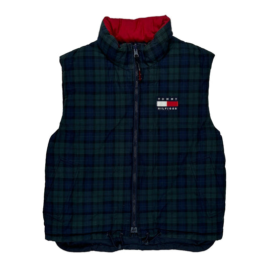 Tommy Hilfiger Checked Gilet - XL Red Polyester