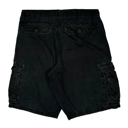 Lee Cargo Shorts - 32W 11L Black Cotton