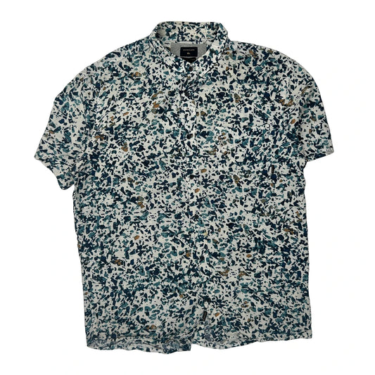 Quiksilver Short Sleeve Shirt - XL Multicoloured Cotton
