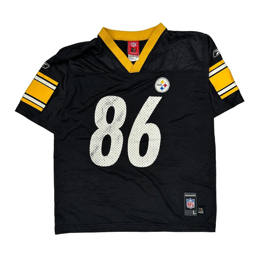 Age 14-16 Pittsburgh Steelers Reebok Football Football Jersey - Large Black Polyester