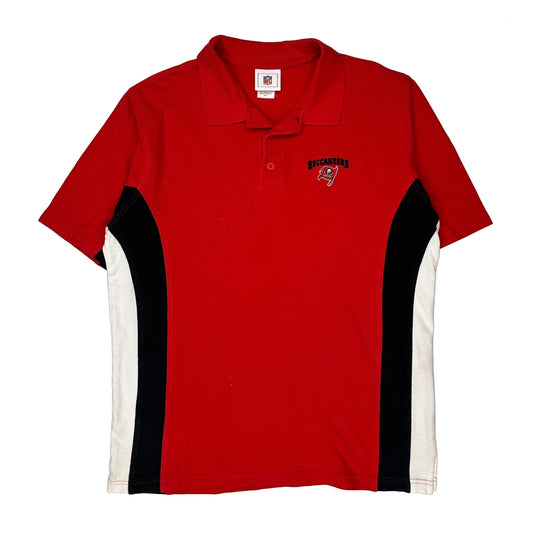 Tampa Bay Buccaneers Nfl Polo Shirt - Large Red Cotton
