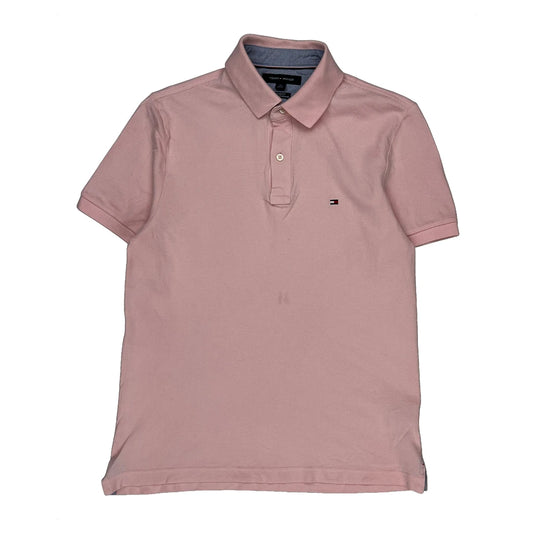 Tommy Hilfiger Polo Shirt - Small Pink Cotton
