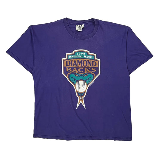 Vintage Diamondbacks Lee Sport Graphic T-Shirt - 2XL Purple Cotton