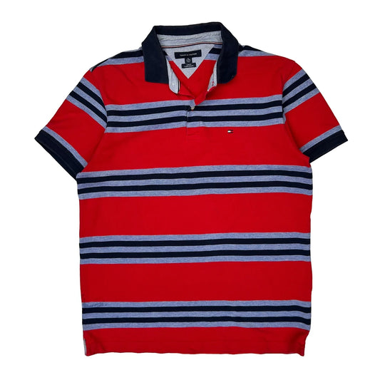 Tommy Hilfiger Slim Fit Polo Shirt - XL Red Cotton