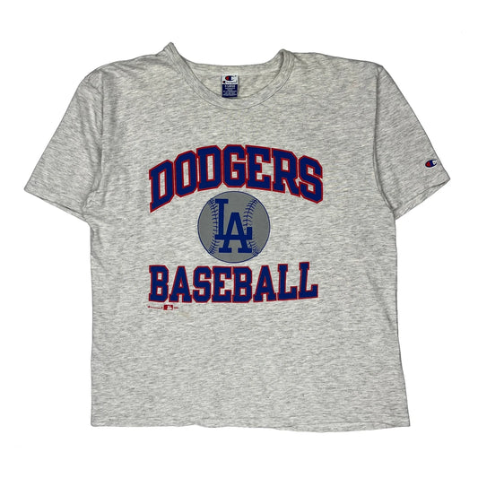 Los Angeles Dodgers Champion Mlb T-Shirt - XL Grey Cotton