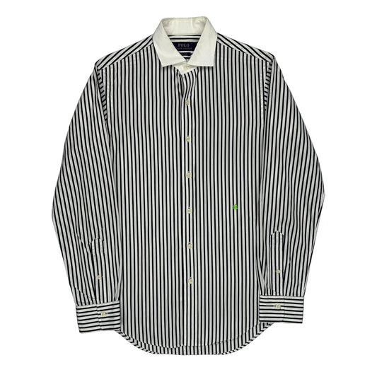 Polo By Ralph Lauren Striped Shirt - Small Black & White Cotton