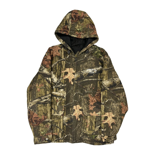 Mossy Oak Camo Jacket - Large Green Cotton Blend