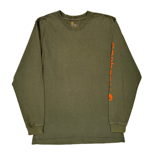 Carhartt Long Sleeve T-Shirt - Medium Green Cotton