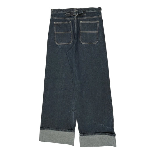 Unbranded Wide Leg Jeans - 33W 30L Dark Wash Cotton