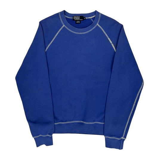 Polo By Ralph Lauren Sweatshirt - Medium Blue Cotton Blend