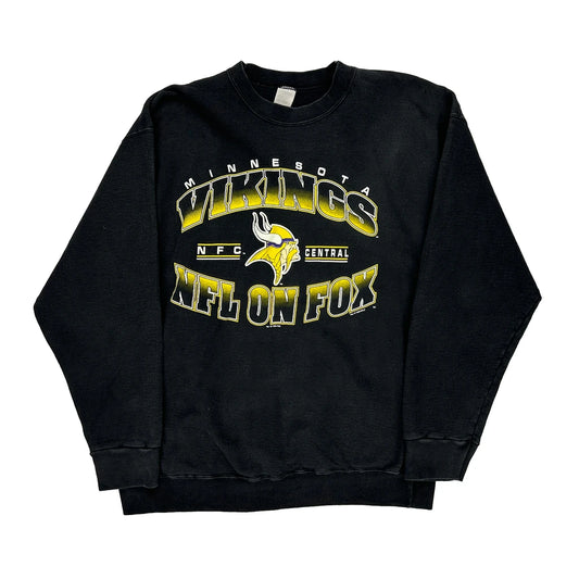 Minnesota Vikings Nfl Sweatshirt - XL Black Cotton