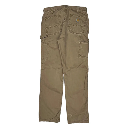 Carhartt Carpenter Trousers - 32W 33L Khaki Cotton