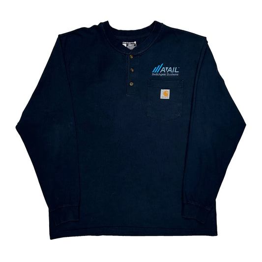 Switchgear Systems Carhartt Long Sleeve T-Shirt - Large Navy Cotton