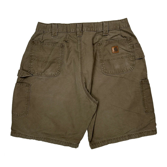 Carhartt Carpenter Shorts - 34W 10L Brown Cotton