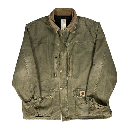 90S Carhartt C43 Mos Jacket - XL Green Cotton
