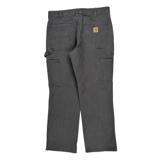 Carhartt Double Knee Carpenter Trousers - 34W 30L Grey Cotton