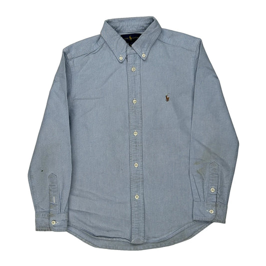 Age 7 Ralph Lauren Shirt - Small Blue Cotton