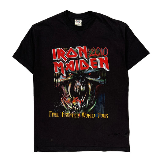 Iron Maiden 2010 Tour Delta Band T-Shirt - Medium Black Cotton