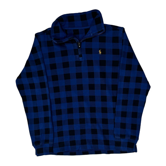 Polo By Ralph Lauren 1/4 Zip - Small Black Cotton