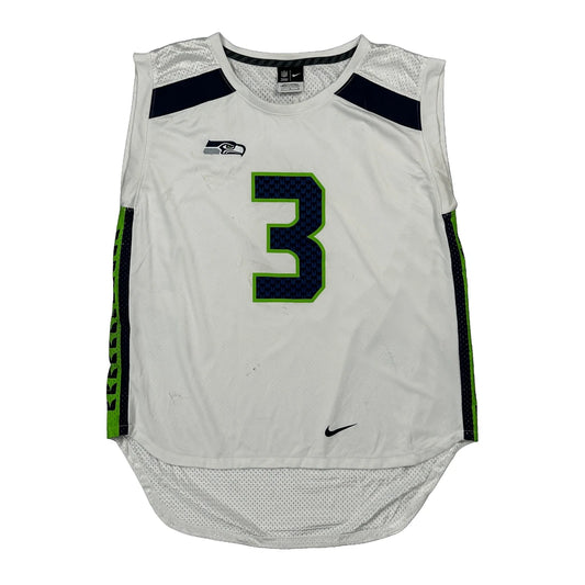 Seattle Seahawks Nike Nfl Jersey - Large White Polyester