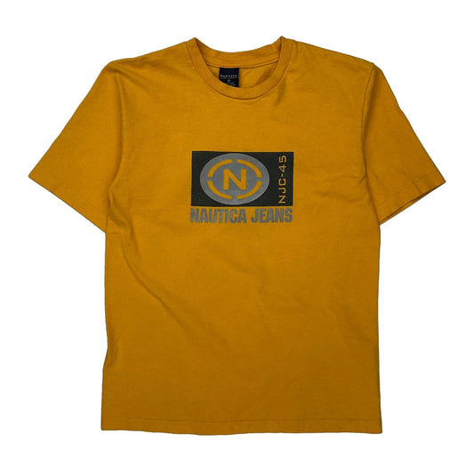 Nuc-45 Nautica Graphic T-Shirt - Medium Yellow Cotton