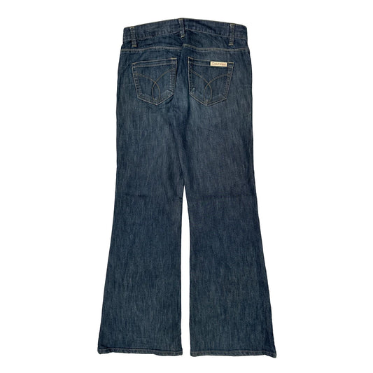 Calvin Klein Jeans Flared Jeans - 30W UK 10 Blue Cotton Blend