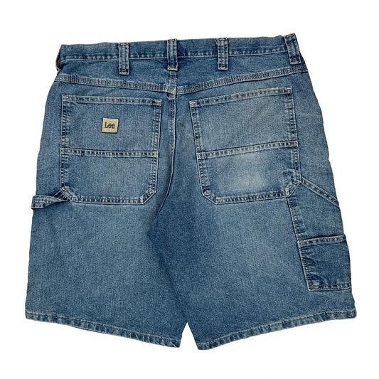 Vintage Lee Carpenter Shorts - 38W 10L Blue Cotton Blend